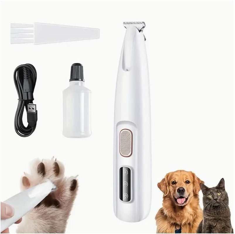 Cat Paw Trimmer with LED Light, 18Mm Widen Blade, 35Db Low Noise,Display,Ipx5 Waterproof, USB, for Dogs Cats Trimming Paws, Eyes,Ears, Face, and Rump